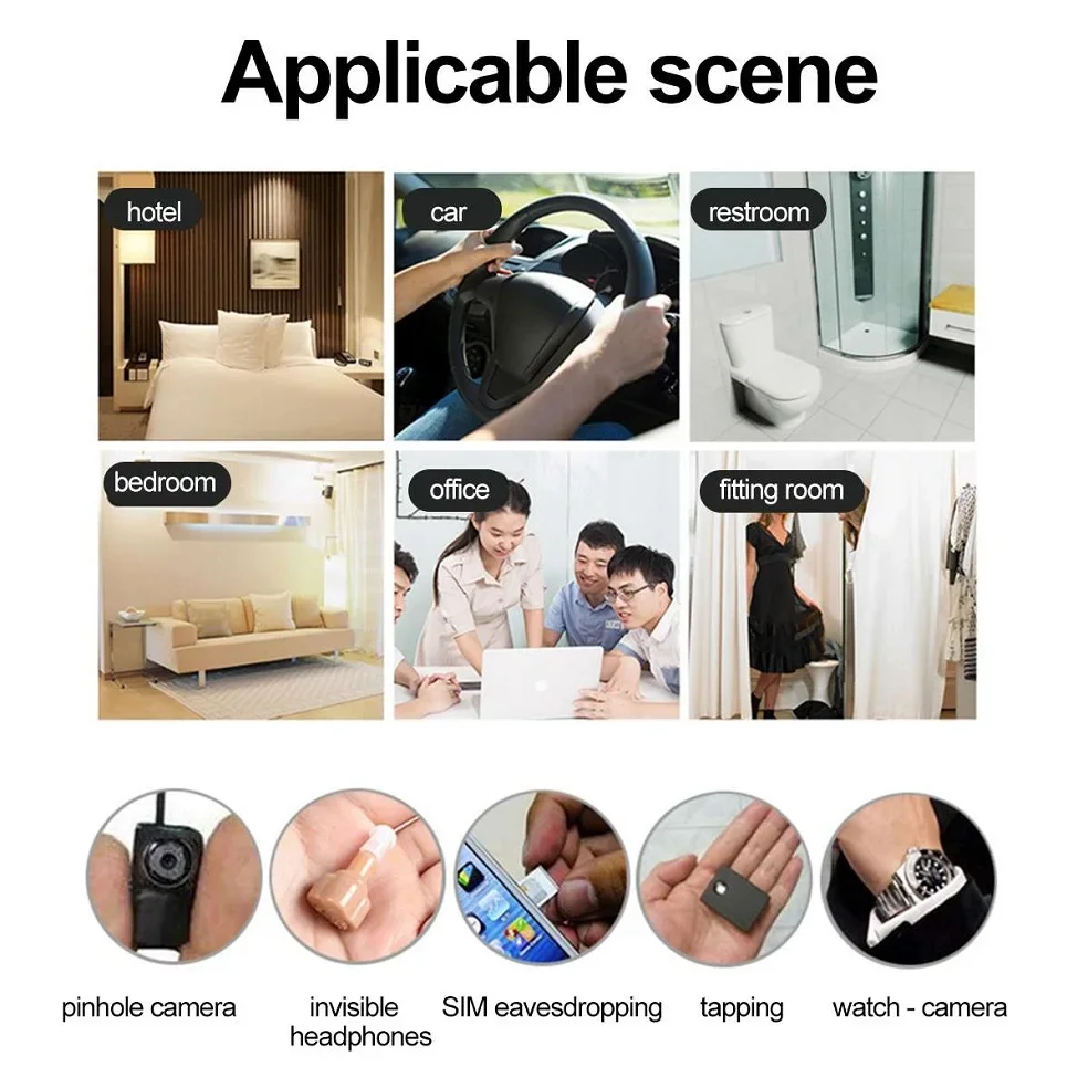 K19 Hidden Camera Bug Detector, Câmera Anti Radar Spy, GPS Tracker, GSM Wiretapping Radio Scanner