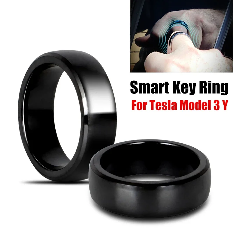 For Tesla Model 3 Model Y 2020 2021 2022 2023 NFC Ceramics Smart Ring Replace Car Key Card Key Fob Made With Original Card Chips