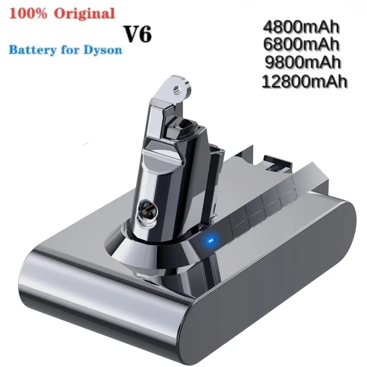 

V6 Battery 21.6V 12800 mAh for Dyson V6 Vacuum Cleaner DC58 DC59 DC62 650 770 880 SV03 SV04 SV05 SV06 SV07 SV09