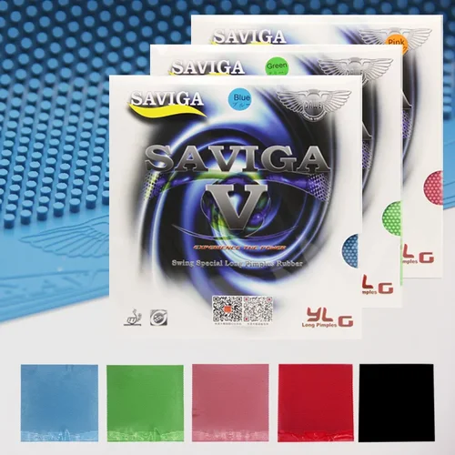 Imagen 2 del producto DAWEI SAVIGA V goma colorida para tenis de mesa espinillas largas curadas en buey rosa verde azul goma de Ping Pong sin esponja aprobada por ITTF