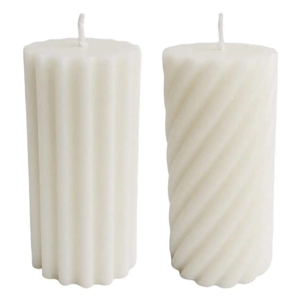 Paraffin White Candle Large Pillar Candle Decoration Aesthetic Artistic Events