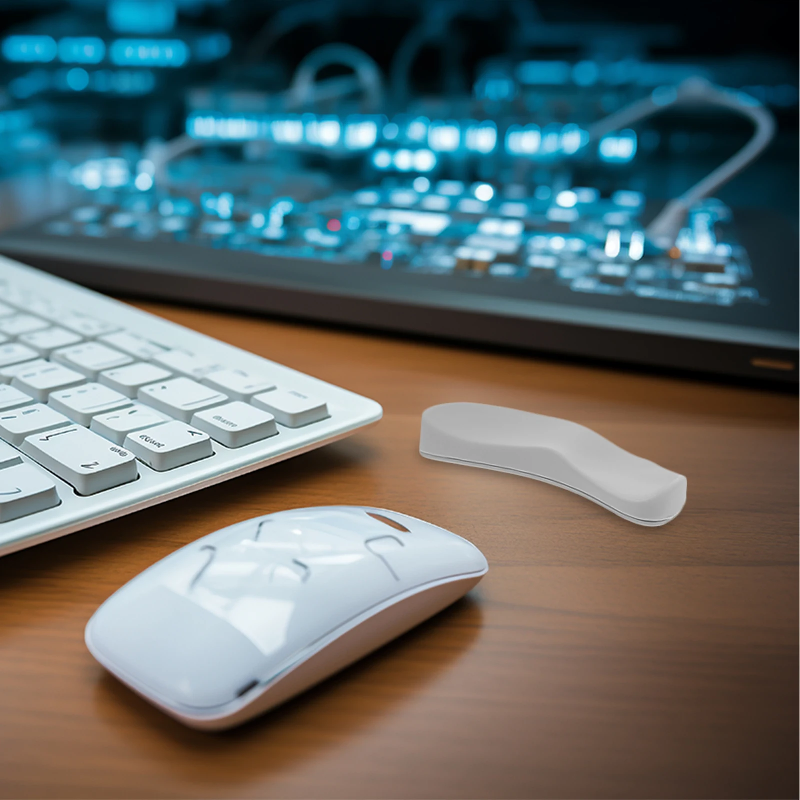 

Silicone Mouse Wrist Rest Black Ergonomic Design Anti Skid Support Computer Keyboard Office Gaming Wrist Rest Supple Mouse Pad