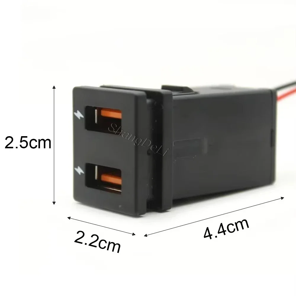 1PC 12V/24V Dual Charging Outlet QC3.0 USB Car Charger Adapter Socket For Toyota RAV4 2021 Urban Edition Frontlander