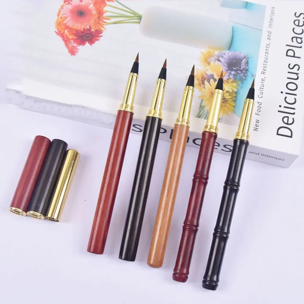 

Colorful Calligraphy Painting Pen Pen-type Fast Dry Chinese Brush Pens Metal Refillable Ink Calligraphy Ink Pens