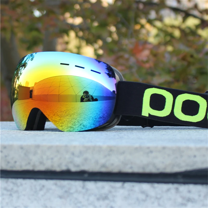 Gafas de esquí para hombre y mujer, lentes antivaho para la nieve, con máscara gratuita, de doble capa, UV400, para Snowboard