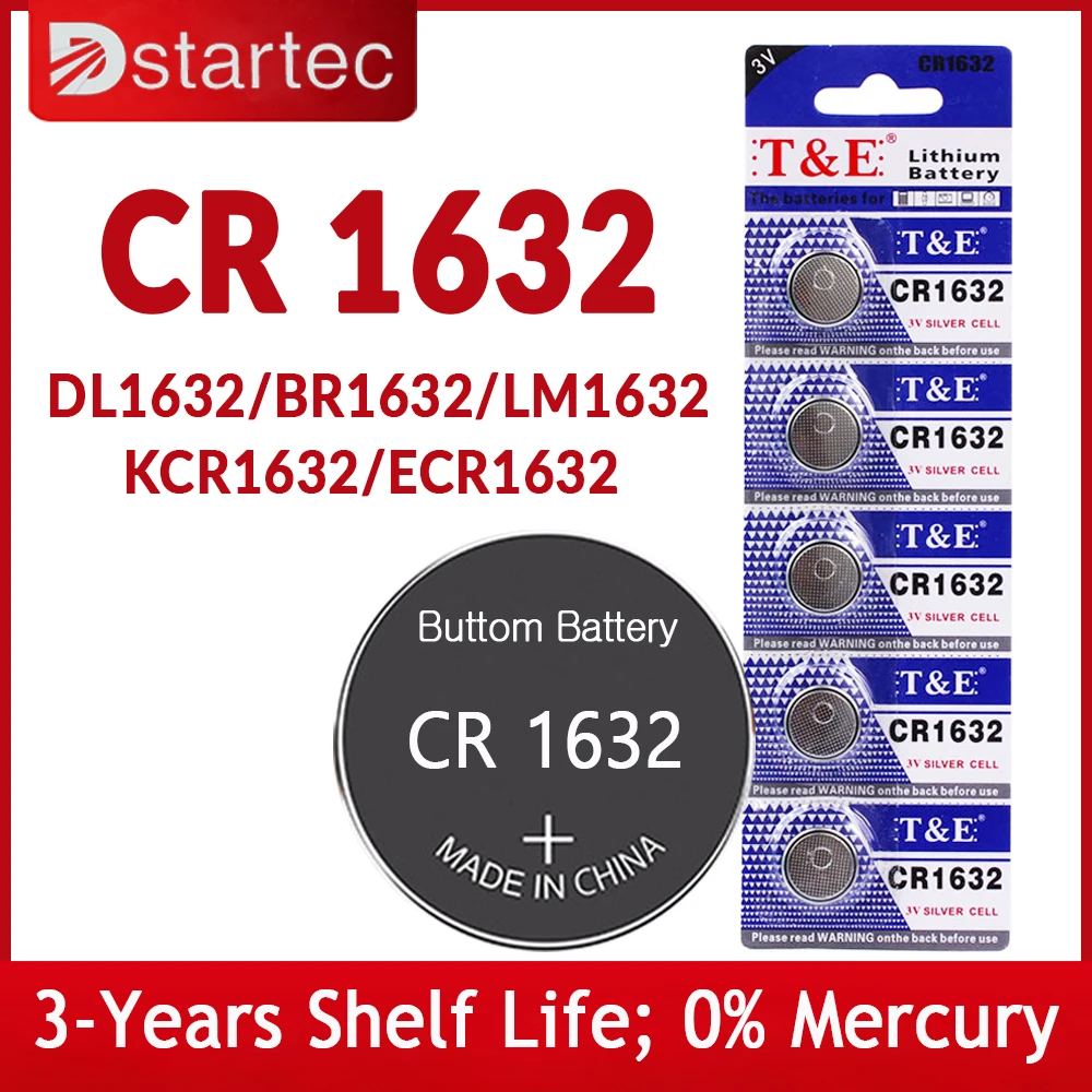 5 шт.-25 шт., Литиевые кнопочные батареи 3 в CR1632 DL1632 BR1632 ECR1632 DL1632 LM1632 CR 1632 KCR1632 30 мАч