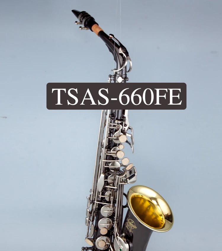 EB Tone Alto Saxophone Brass Black Nickel Saxophone High Pitch Wind Instruments