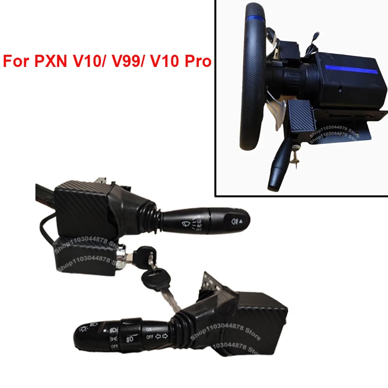 سباق محاكاة عجلة القيادة مفتاح بدء بدوره إشارة ممسحة محول ل PXN V10 V99 ل ETS2 #1