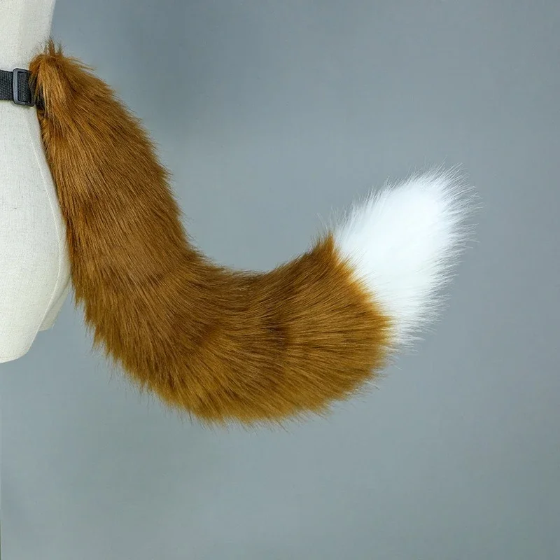Simulato coda di bestia carino vestito cosplay convenzione comica accessori moda coda di peluche fatta a mano