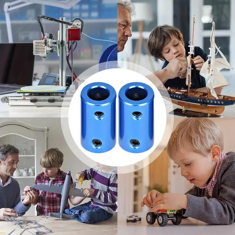 ボアリジッドコネクターセットネジ、耐摩耗性、3Dプリンターシャフト接続、フレキシブル、アルミニウム合金、環境にやさしい、2個