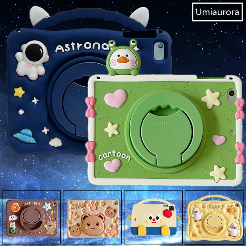 

For Xiaomi Mi Pad 5 6 6S Pro 12.4 Pad7 11.2 Redmi Pad Pro 12.1 SE 8.7 11 inch Kids Cartoon Tablet Case Stand Silicon Cover Funda