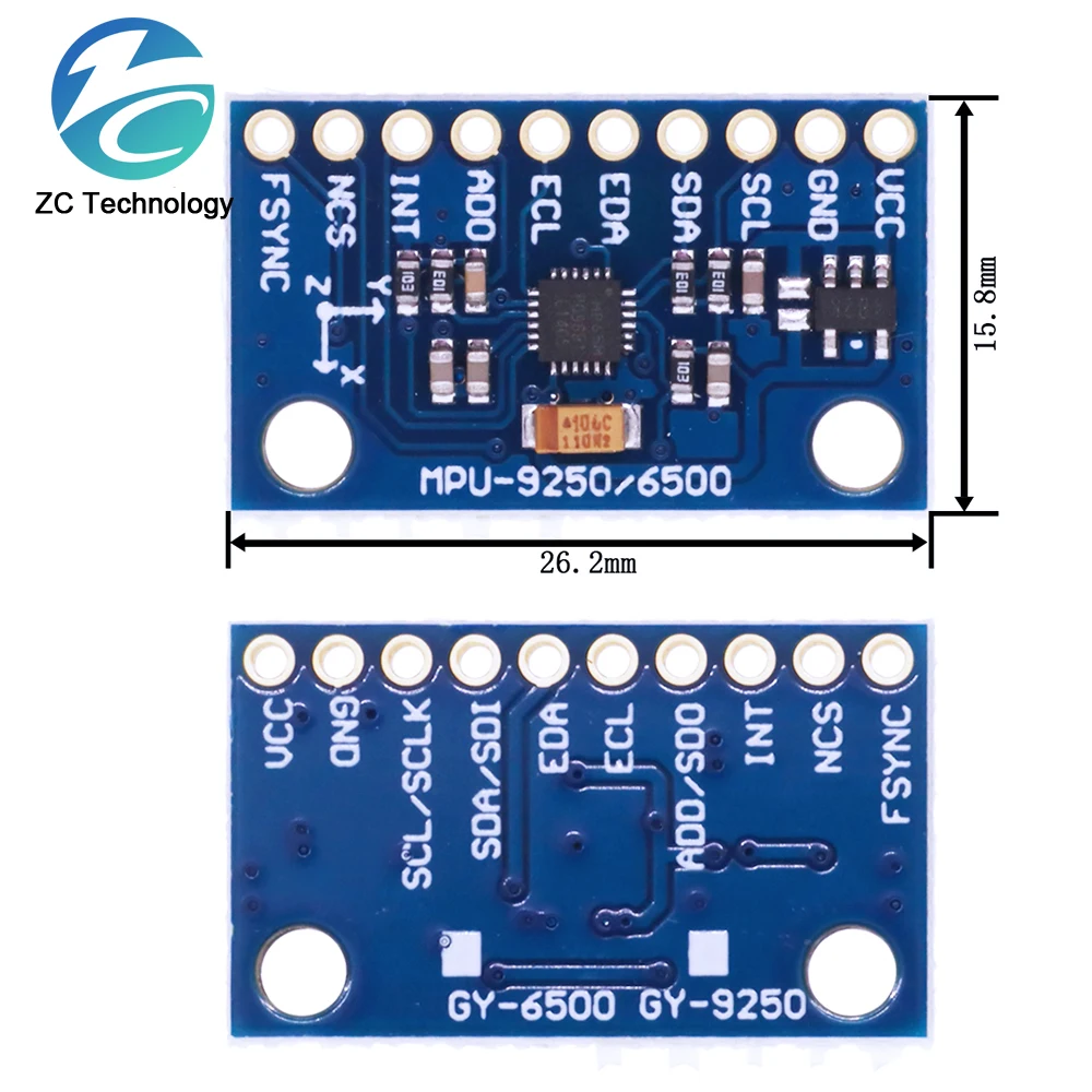 SPI/IIC GY-9250 BMP280 GY-91 MPU6500 MPU-9250 6-Axis 9-Axis 10DOF Attitude Gyro+Accelerator+Magnetometer Sensor Module MPU9250