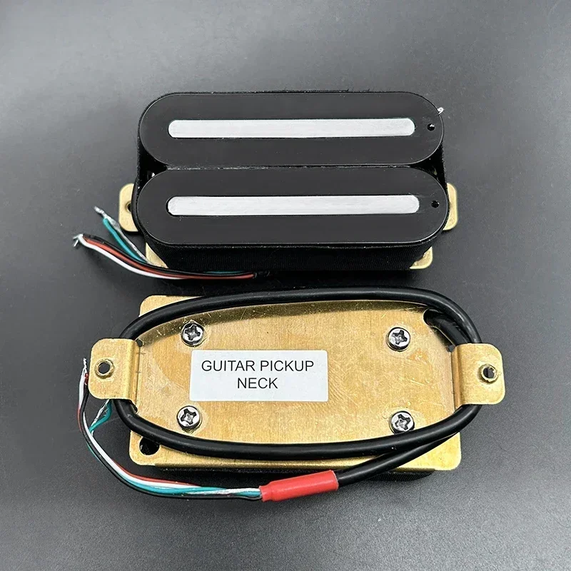 Super Power Dual Rail Electric Guitar Humbucker Pickup N-10K/B-16K Double Coil Pickup Coil Splitting Ceramic Pickup Black