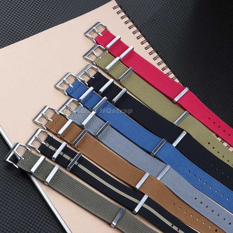 ナイロンミリタリーキャンバス時計ストラップ,ユニバーサルリストバンド交換ベルト,セイコー用スポーツアクセサリー,柔らかく快適,20mm, 22mm