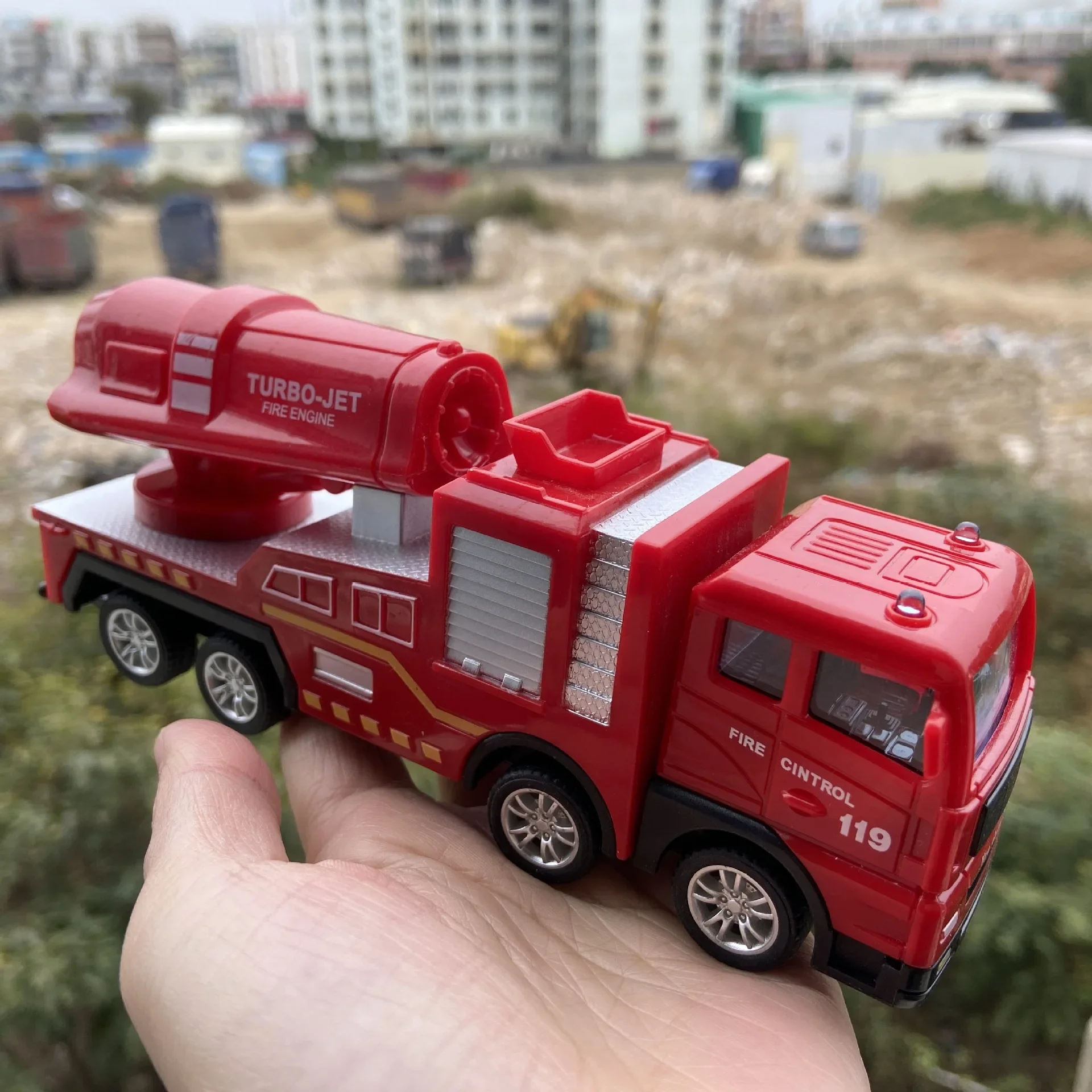 Modelli di camion dei pompieri inerziale Auto giocattolo per bambini Tirare indietro Scaletta scorrevole Camion dei pompieri Veicolo per bambini Collezione Set di auto Regalo per bambini