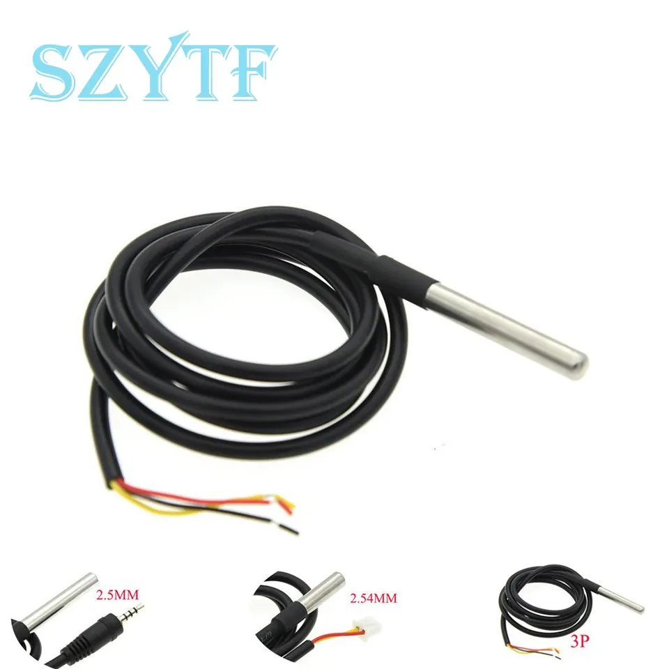 Waterproof DS18B20 thread temperature probe temperature sensor Stainless steel package 1m 2m 3m 5m 18B20 For Arduino