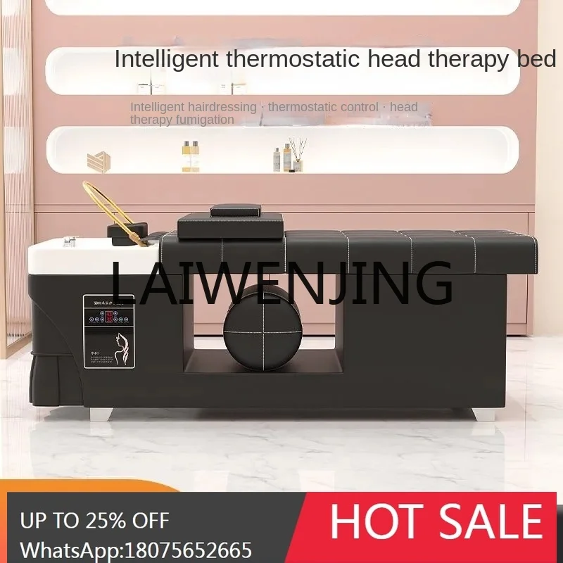 Barber Shop with Water Circulation Fumigation Water Heater Head Treatment Shampoo Beauty Salon Thai Full Lying Bed
