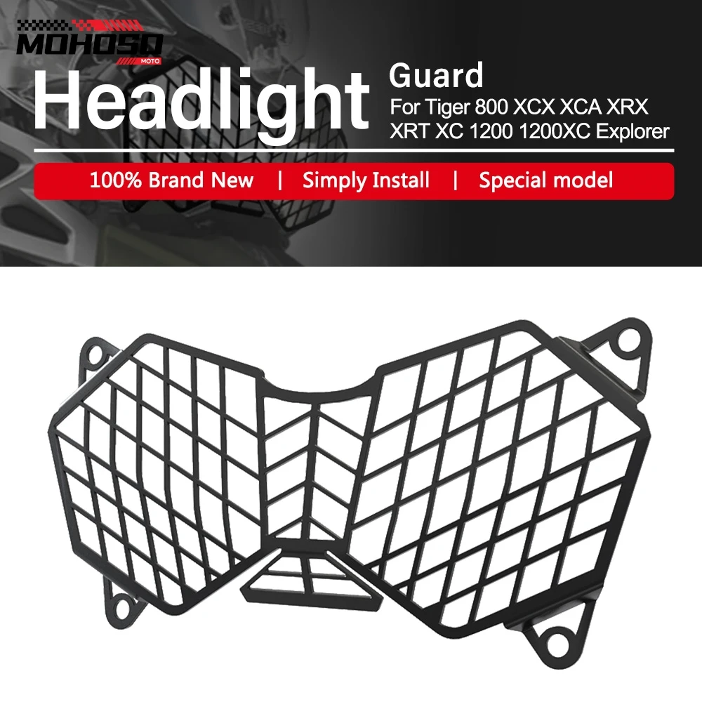 

Motorcycle Headlight Headlamp Grille Shield Guard Lamp Cover Protector For Tiger 800 XCX XCA XRX XRT XC 1200 1200XC Explorer