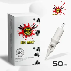 BIGWASP-agujas estériles desechables para tatuar, Cartucho Revolution para máquinas de tatuajes, maquillaje, arte corporal, RL/RM/RS/M1, 50 piezas