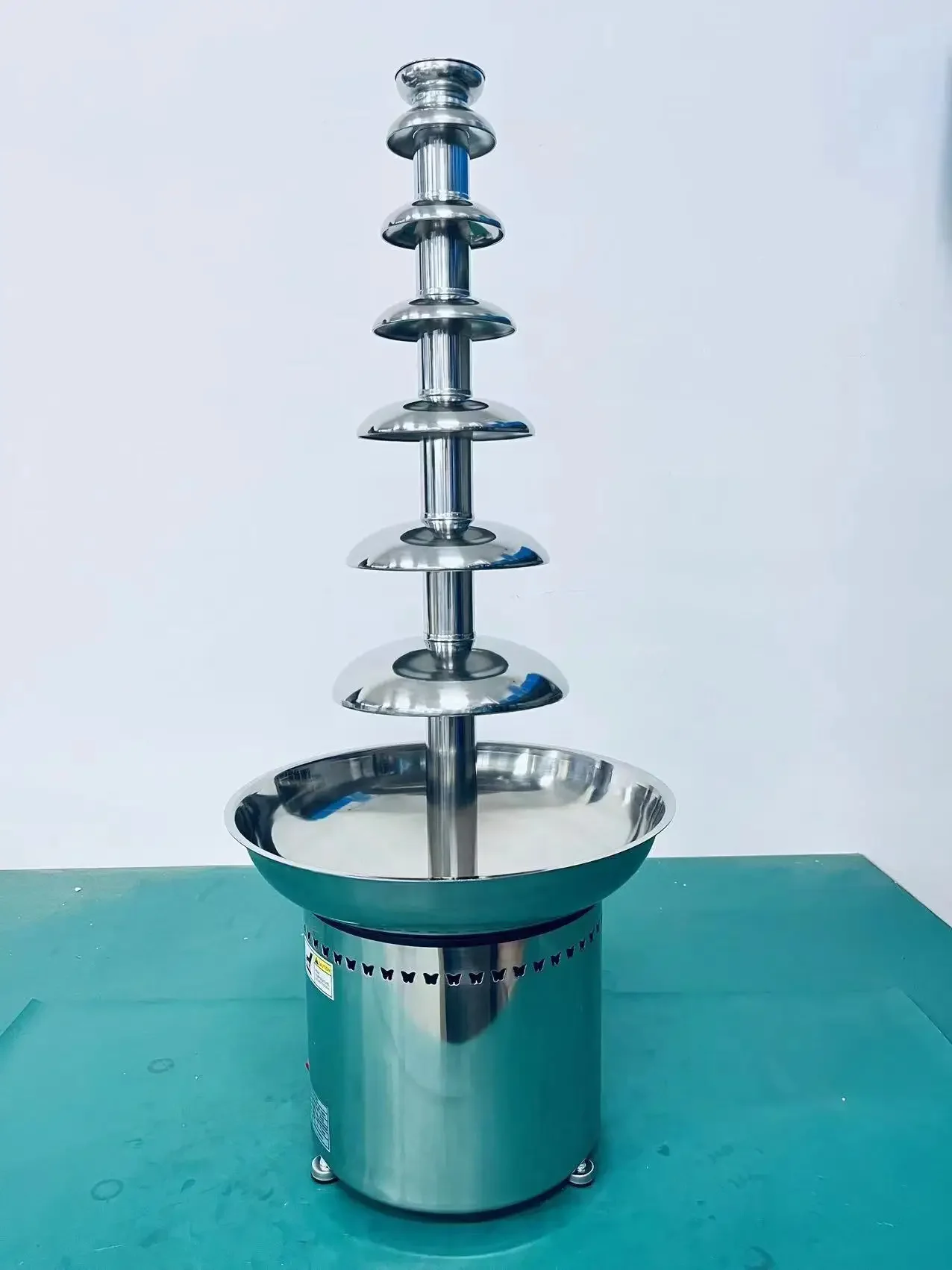 304 Stainless Steel 4/5/6/7 Layers Commercial Chocolate Fountain With Temperature Control