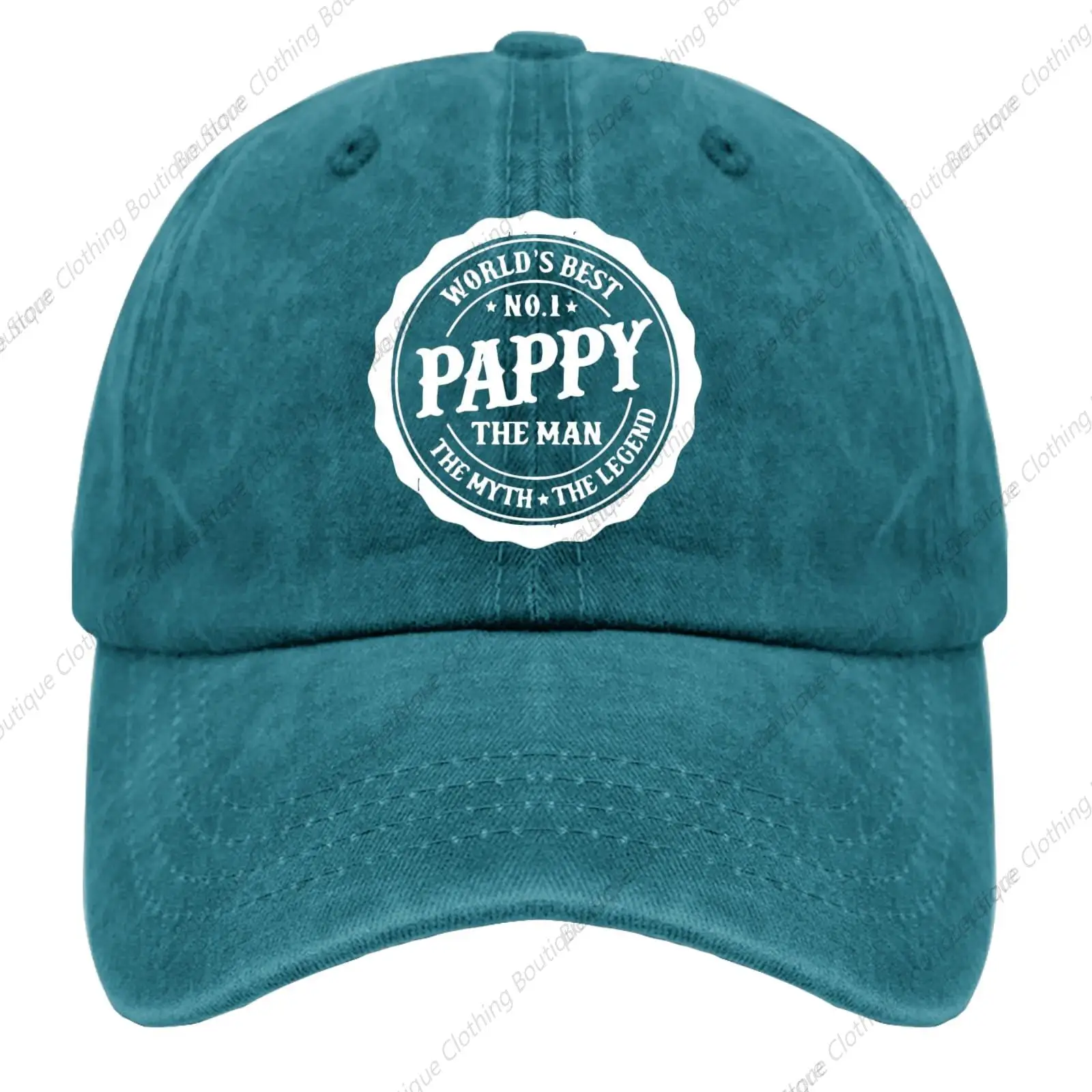 

World's Best Not Pappy The Man The Myth The Legend Baseball Cap Gym Hat Cyan Blue Womens Baseball Caps Gifts for