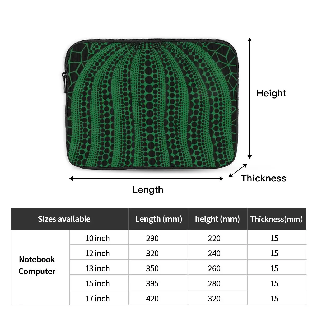 Yayoi Kusama Pumpkin Abstract Art Notebook Laptop Bag Case Pouch 10 12 13 15 17 Inch Notebook Tablet Shockproof Case Bag