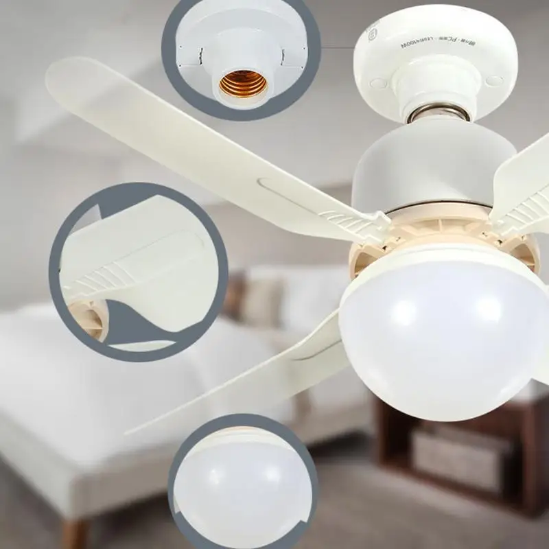 Modern LED Ceiling Fan Light E27 With Remote Control 3 Wind Speeds Decorative Light Energy-saving Light Mute In Bedroom Home fan