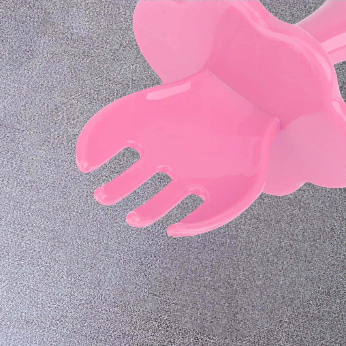 4 set Baby Spoon Fork Set Ergonomic Smooth Edge Easy Clean Baby Eating Training Spork Tableware Lake Green Macaron Green Pink