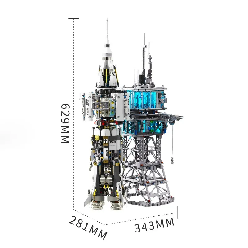 航空宇宙シリーズ：巨大宇宙基地、宇宙ステーション、ブロック、ロケット打ち上げモデル、ブロック、子供向けキット玩具
