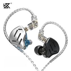 KZ ZAX In-ear HIFI Earphones 7BA 1DD 16 Unit Hybrid Metal Headset Music Sport Headphones Noise Cancelling Earbuds Monitor Mic