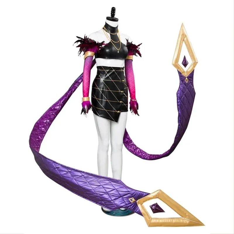 w,3;f'5\b/LOL The Agony's Embrace Evelynn KDA Skin Cosplay Costume Dress For Women Girls Outfit Halloween Carnival Cos6;h\b.8'k/ view 5