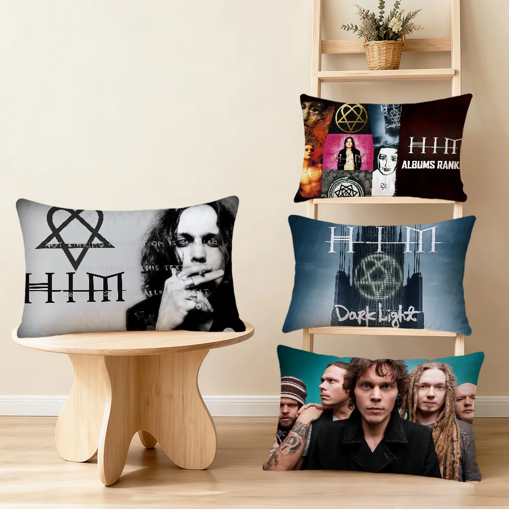 Rock Music Band H-HIM Cushion Cover Rectangle Pillow Cover Home Sofa Living Room Office Coffee Shop Hogar Decoration Pillowcase