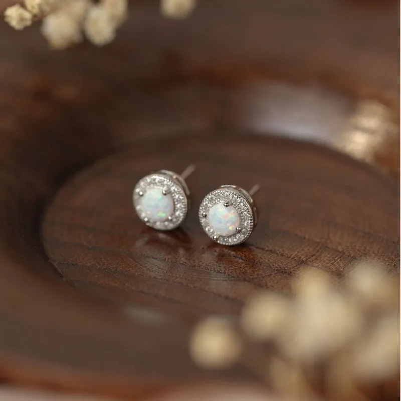 

Простые безделушки в стиле ретро, женские стерлингового серебра S925, новые модные креативные аксессуары с белым опалом