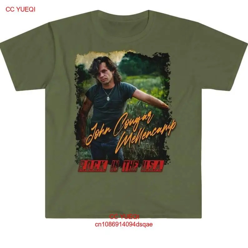 Футболка унисекс в мягком стиле с изображением Джона кугара мелленкапа