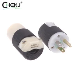 New HiFi Audio US Plug Female Socket HBL5266C NEMA 5-15P/15R American Standard Copper AC Power Supply Male Connector