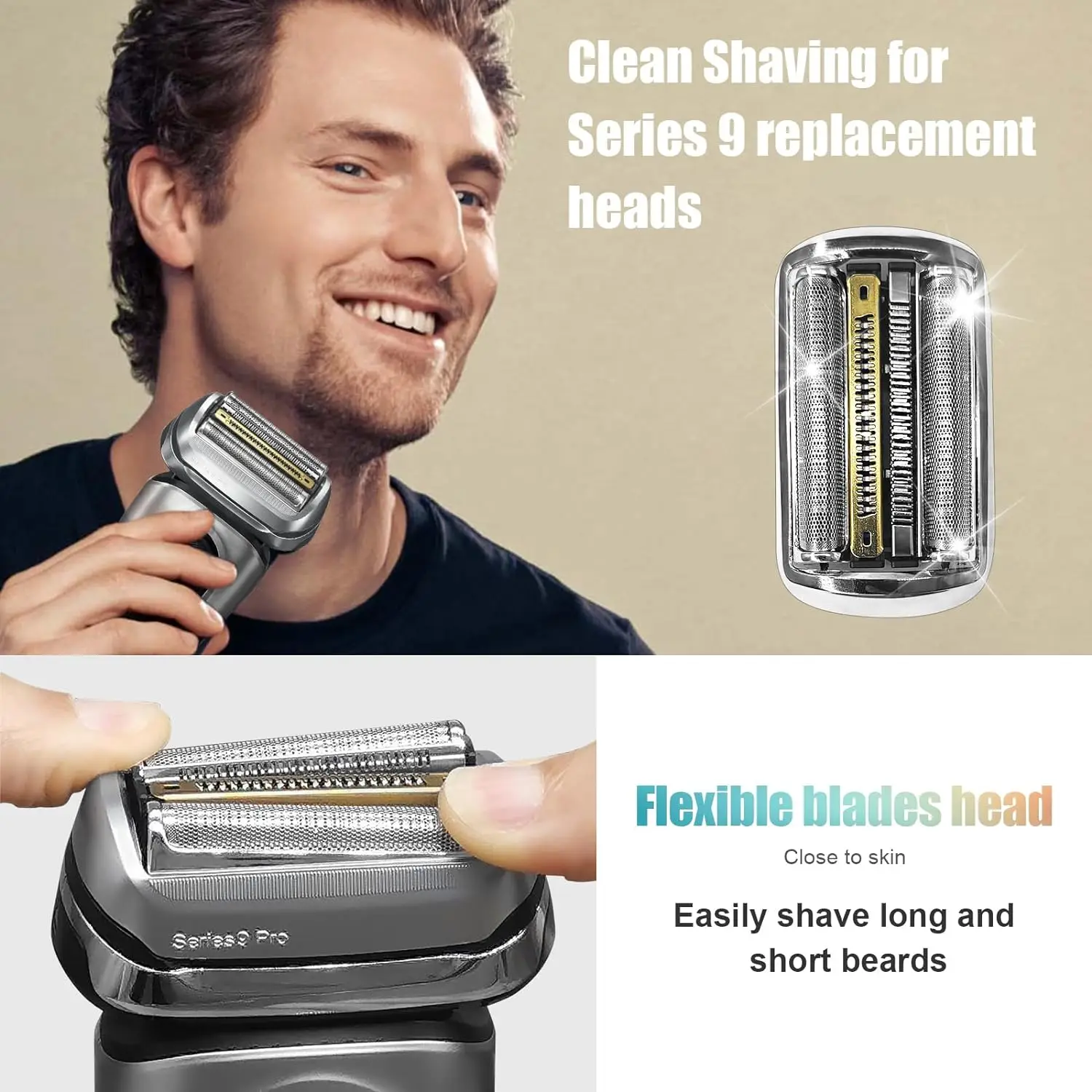 رأس بديل 94 متر لماكينات الحلاقة من سلسلة براون 9 9050cc,9070cc,9075cc,9080cc,9090cc,9095cc,9250cc,9280cc,9290cc,9295cc,9292cc