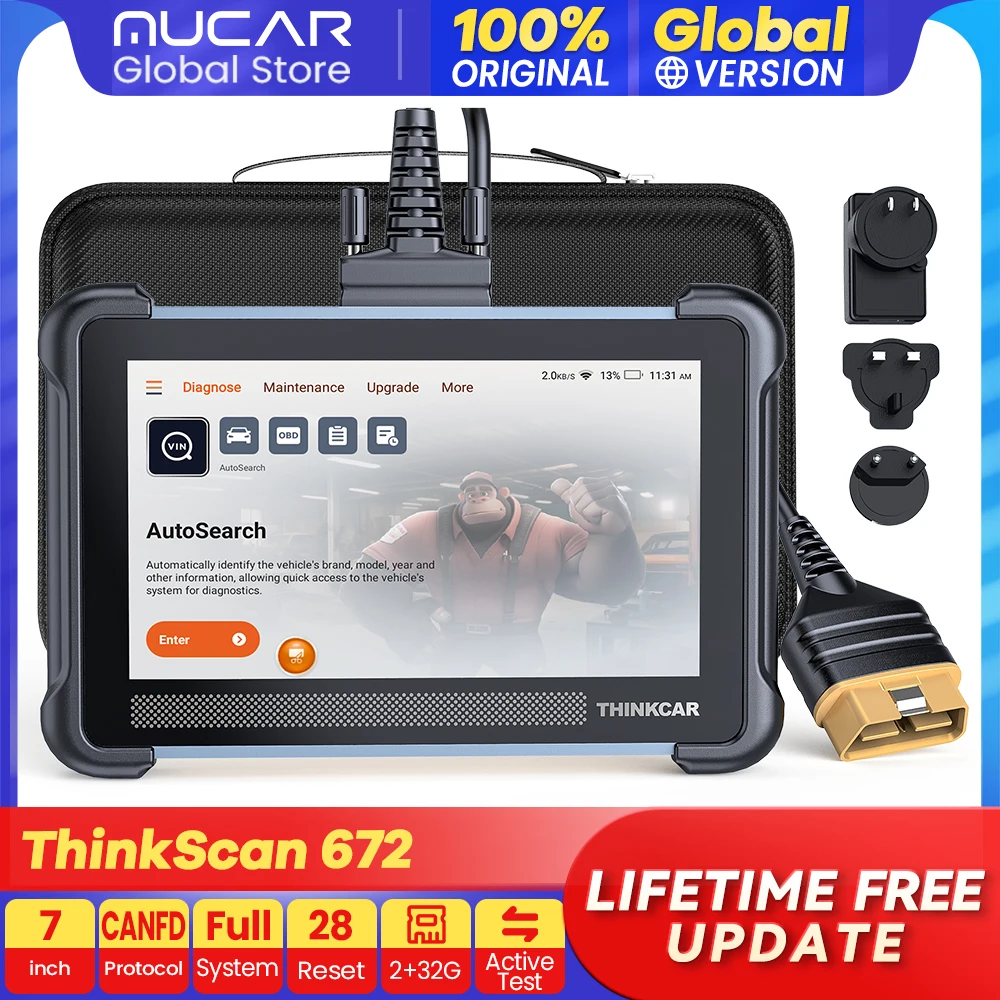 THINKCAR THINKSCAN 672 OBD2 Professional diagnostic scanner tool full system 28 reset Bi-directional CANFD lifetime free update