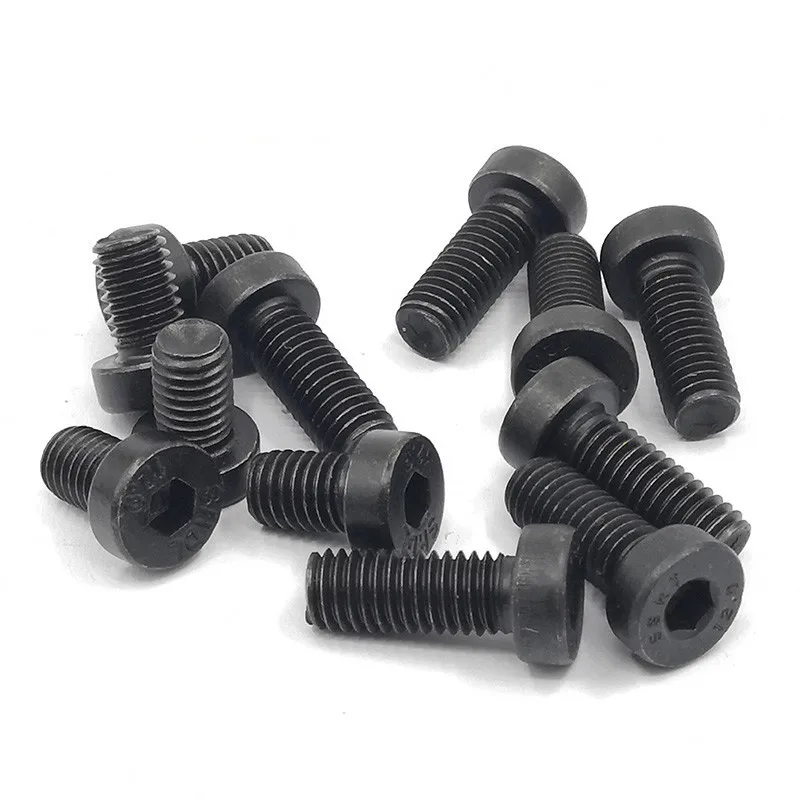 1/50pc M4 M5 M6 M8 M10 M12 M16 Grade 8.8 steel Black DIN7984 Hex Hexagon Socket Thin Low Short Profile Head Allen Cap Screw Bolt