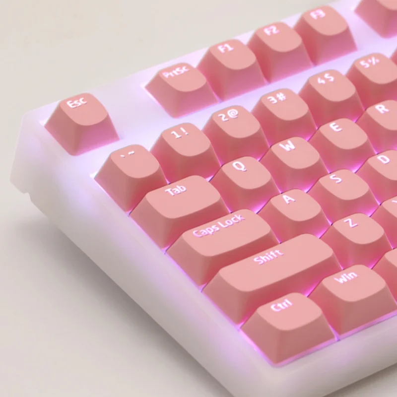 Neue kleine Pudding-PBT-transparente Tastenkappe OEM geeignet 61 64 68 75 82 84 87 104-Tasten-Anpassung mechanische Tastatur