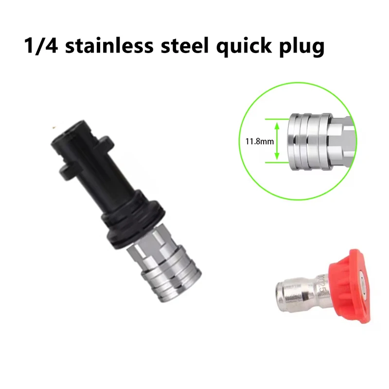 Pressure Washer Quick Connector 1/4 Stainless Steel Adapter To Washer Gun Nozzle Foam lance Fitting For Karcher Bosch Lavor