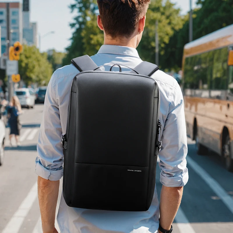 MARK RYDEN Business Laptop Backpack, Water-Repellent Oxford Fabric with RFID Pocket & Water Bottle Holder