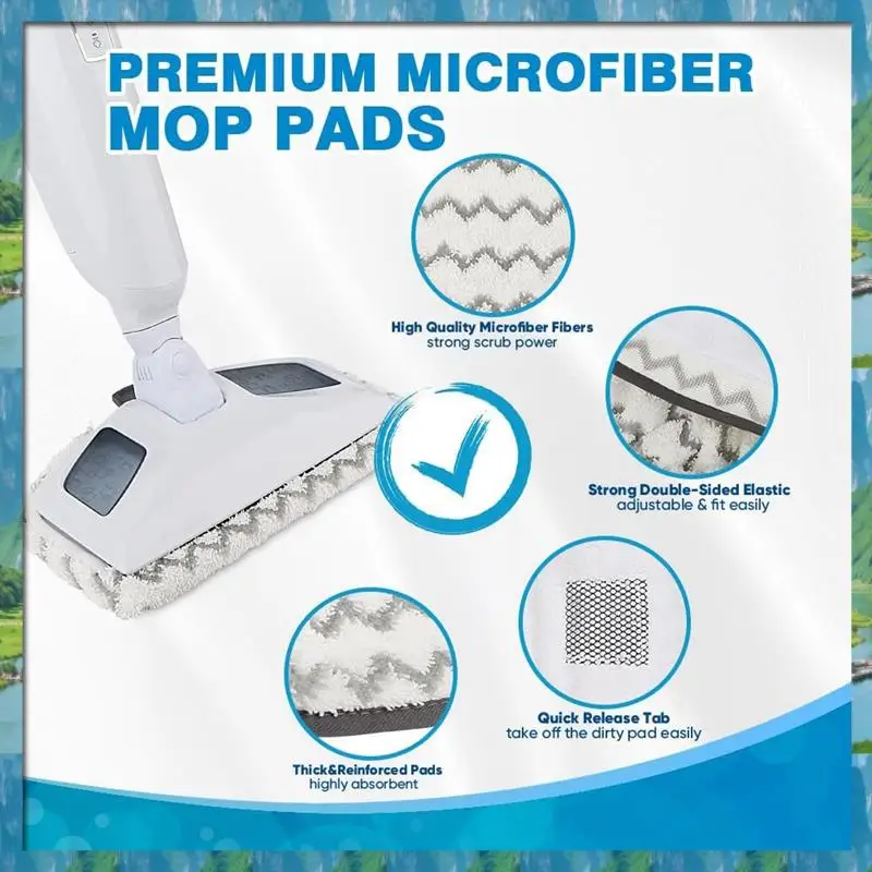 

The Steam Mop Parts Pads For Bissell Powerfresh Steam Mop 1940 1806 1440 1544 Series, Steam Mop Pads Refills