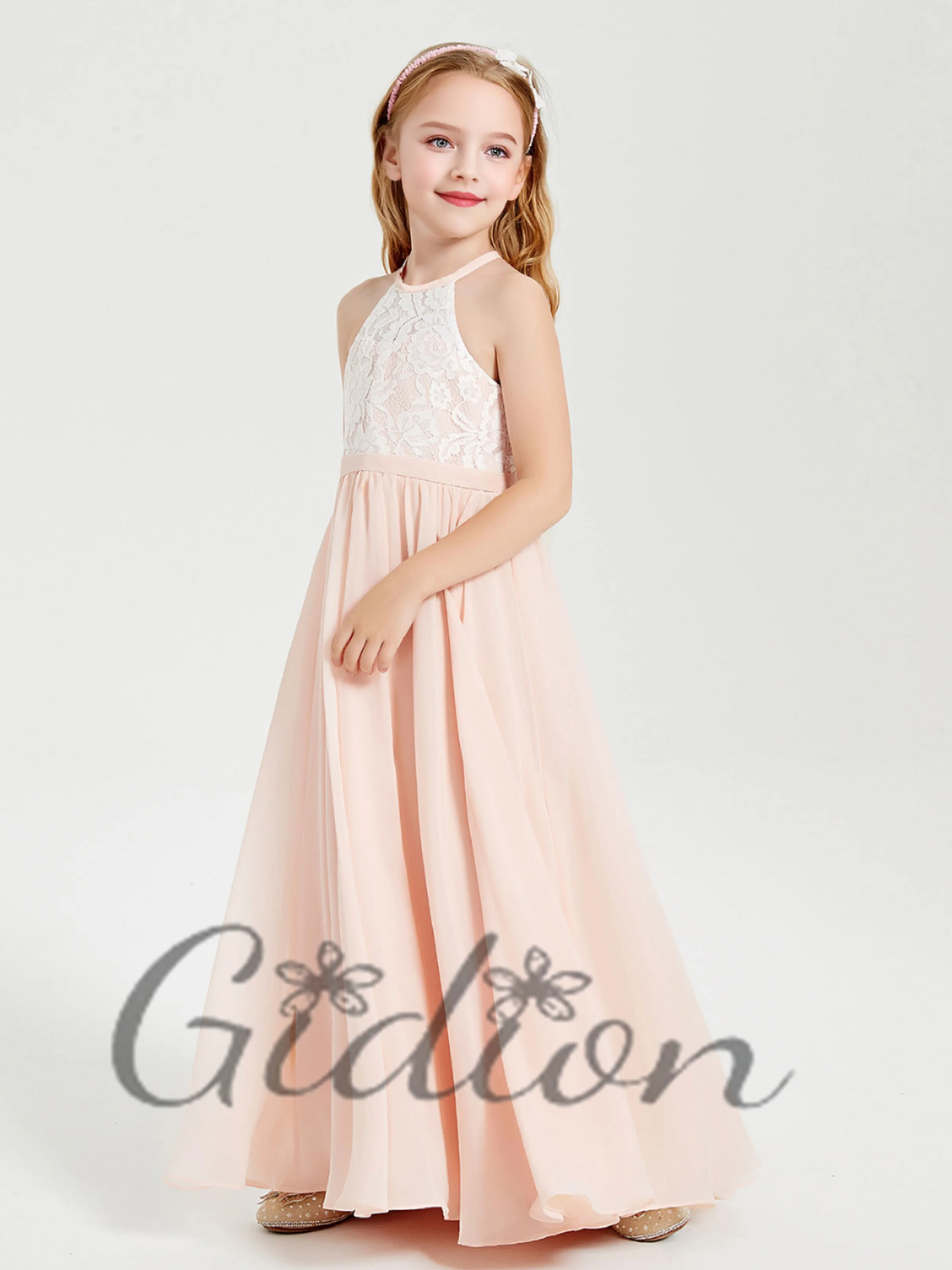 Lace Top Junior Bridesmaid Dress For Child Birthday Evening Dress Wedding Pageant Ball Prom Banqeut Ceremony Event Celebrations