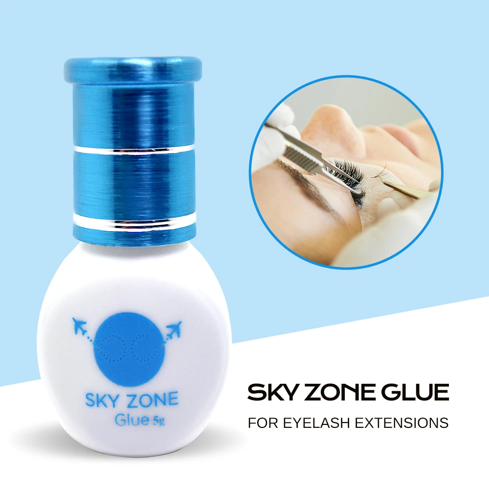 1 Bottle False Eyelash Extension Supplies Glue Sky Zone Colas 5g Black Korean Makeup Tool Adhesive Fastest Strongest With Bags