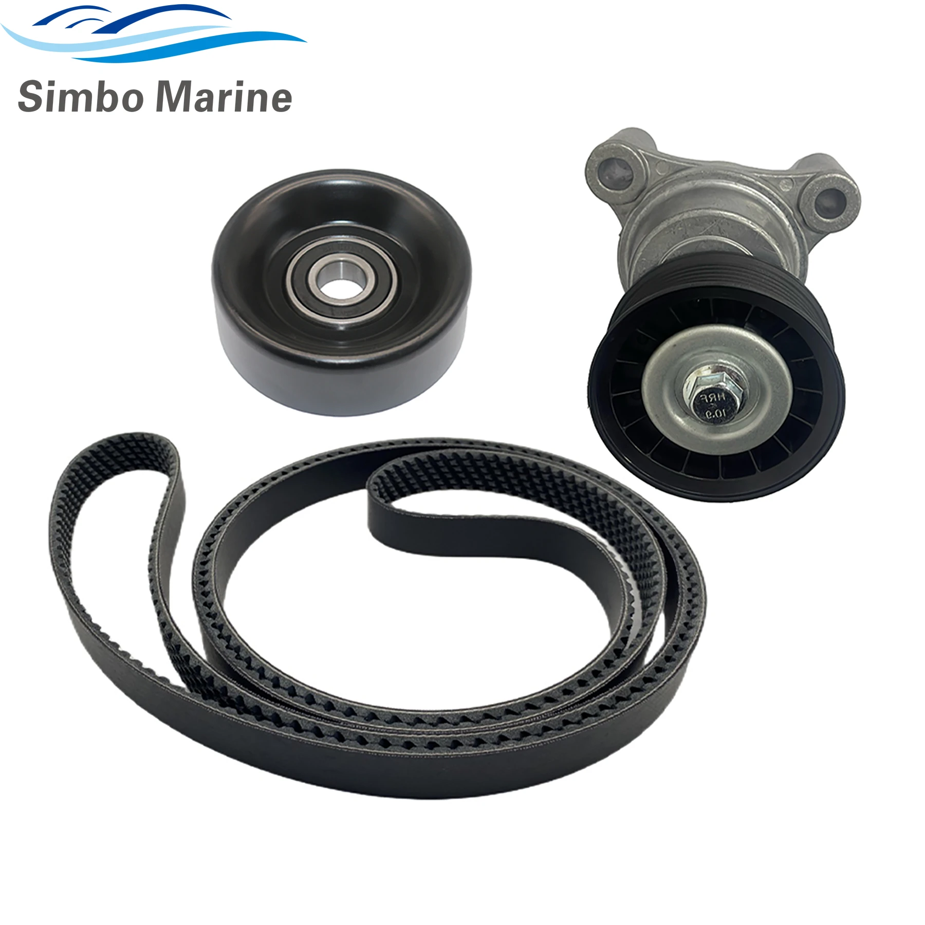 

Serpentine Alternator Drive Belt Kit Compatible with Volvo Penta 4.3 5.0 5.7 L Series Motors Repalce 3817287 3861009 3885250