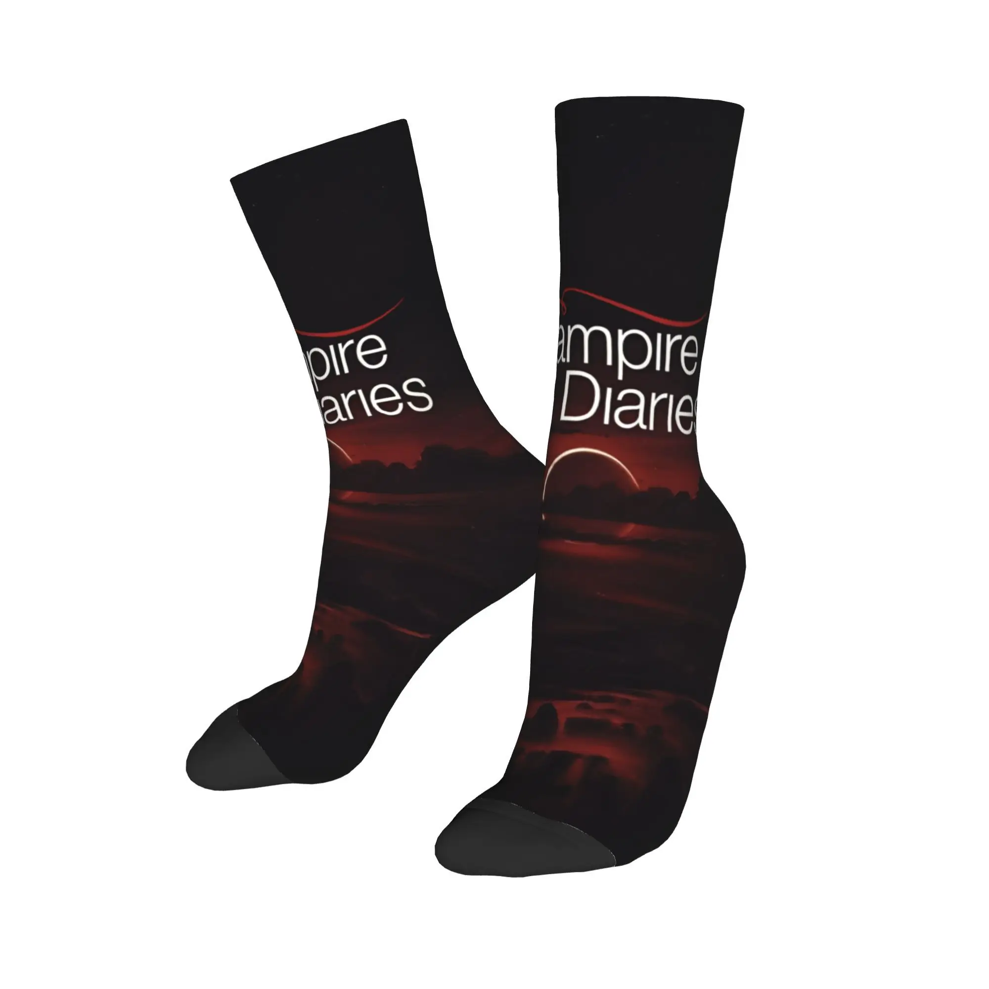 Men's Women's The Vampire Diaries Socks Comfortable Casual  Socks Crazy Merch Middle Tube Crew Socks Best Gift Idea