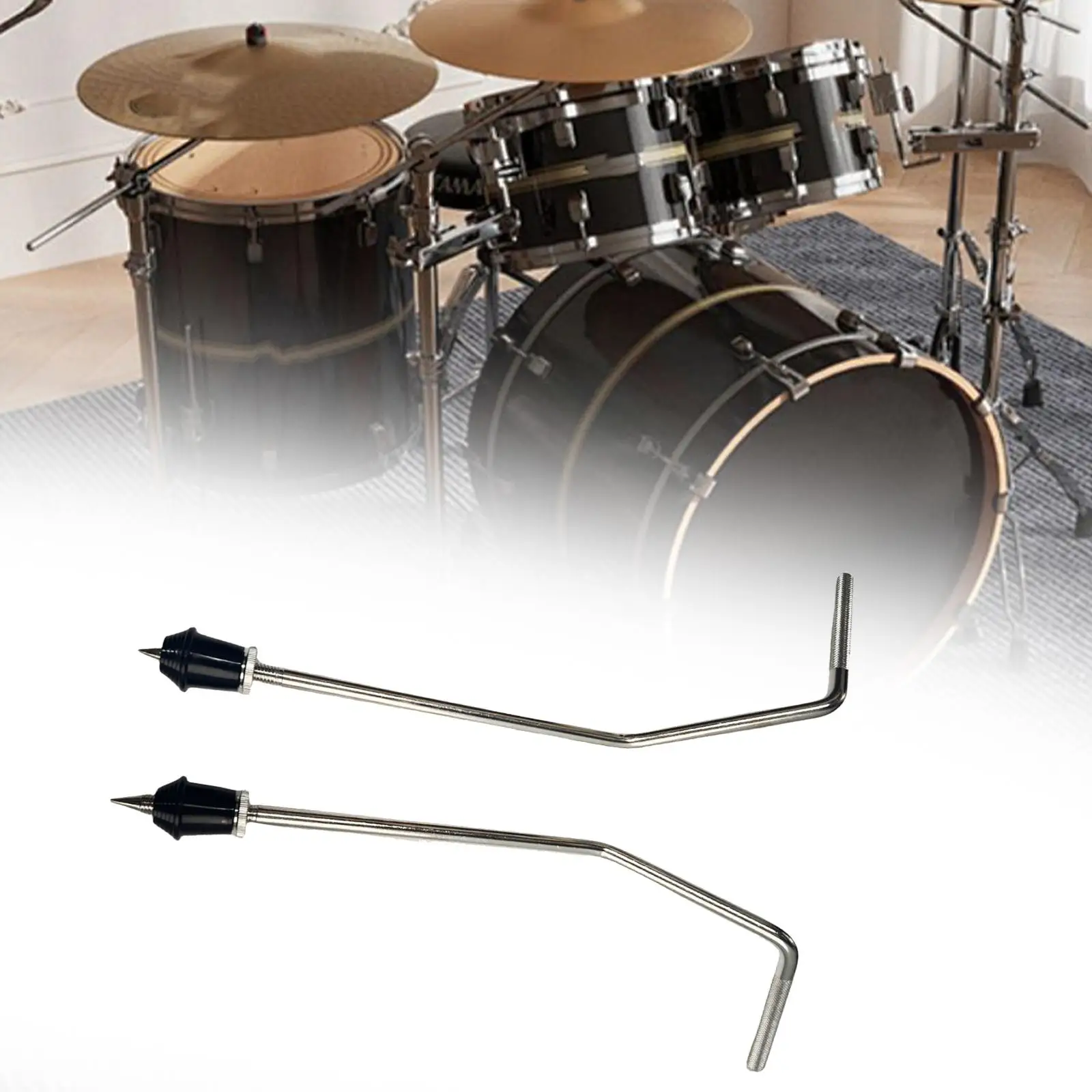 2Pcs Floor Tom Legs Support Rack Bass Drum Legs Drum Drum Riser Floor Foot Replacement for Percussionist Percussion Repairing