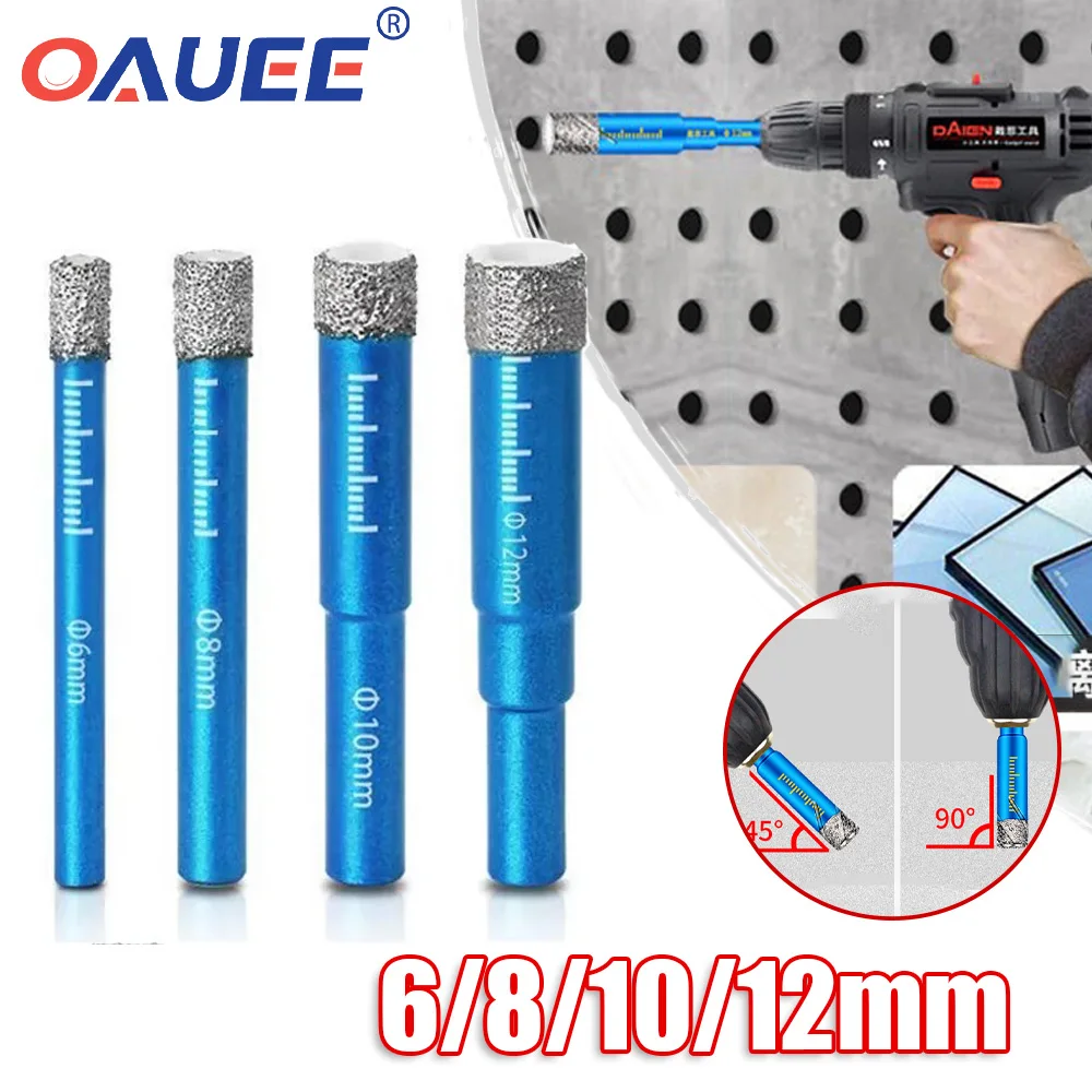 

6/8/10/12mm Tile Hole Opener Diamond Coated Core Drill Bit Dry Drilling Glass Marble Porcelain Ceramics Diamond Drill Bits