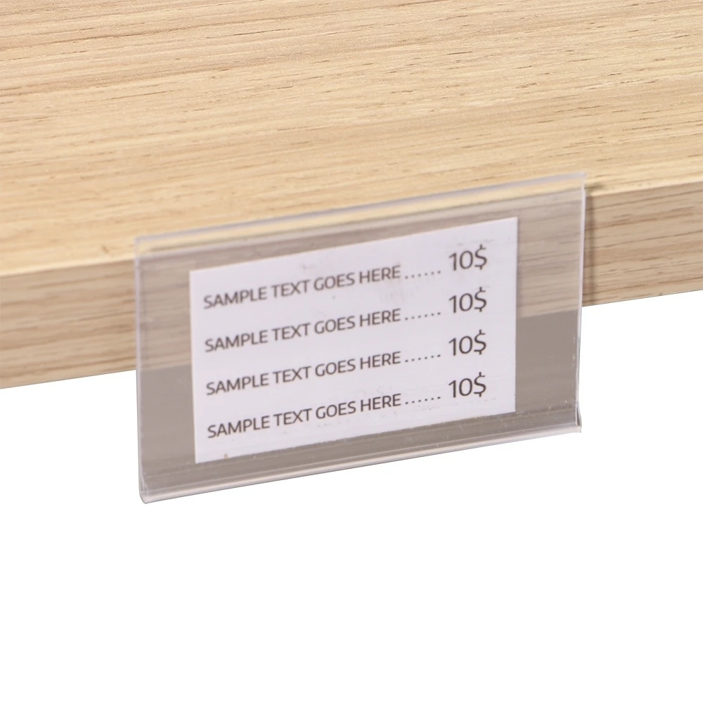 Self-adhesive Data Strip Label Holder Shelf Edge Display Price Tag Scanner Rail Name Card Sign Display Frame Pop Price Talker