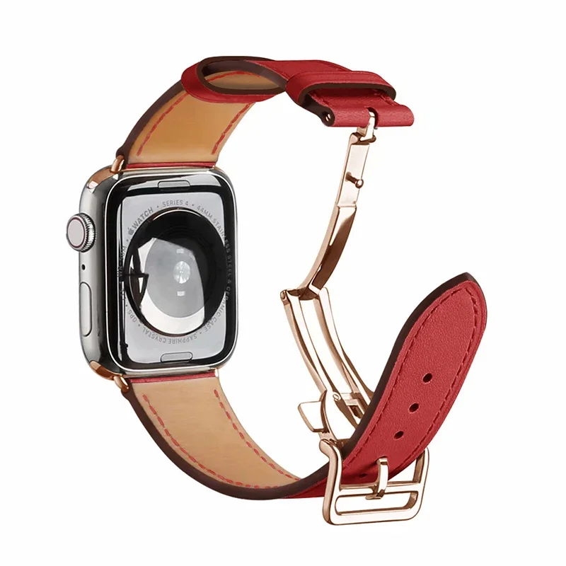 Premium Leather Strap for Apple Watch Series Ultra 10 9 8 7 6 5 4 SE Band for iWatch 49mm 46mm 42mm 45mm 41mm 44mm 40mm Correa